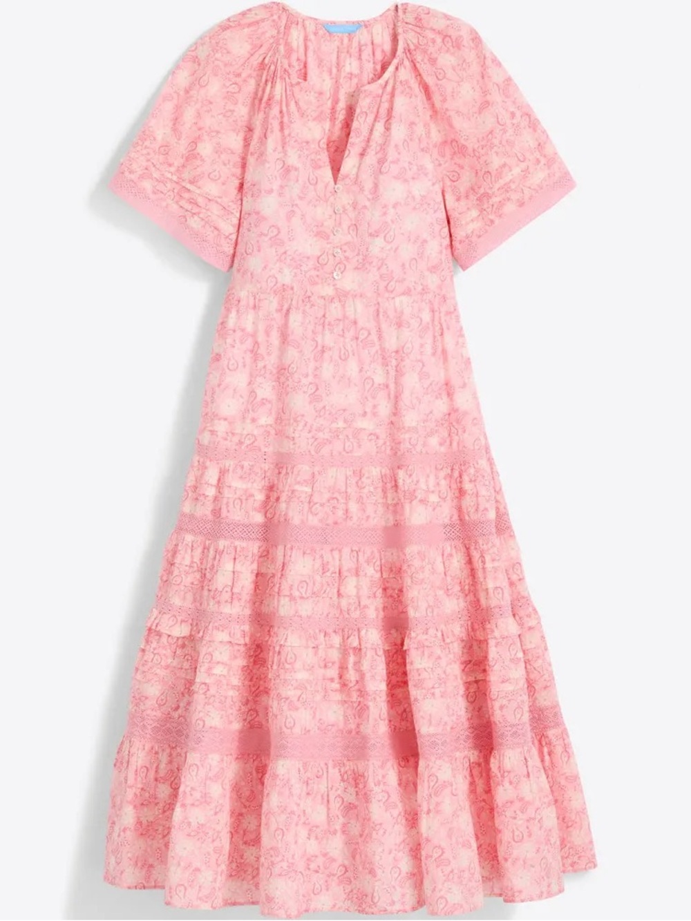 Pink Tiered Midi Dress, Draper James
